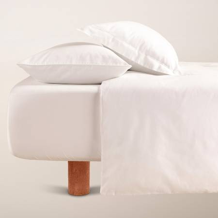 %100 Pamuk Saten Nevresim Seti 260x240 cm Beyaz - Lia Serisi - Penelope