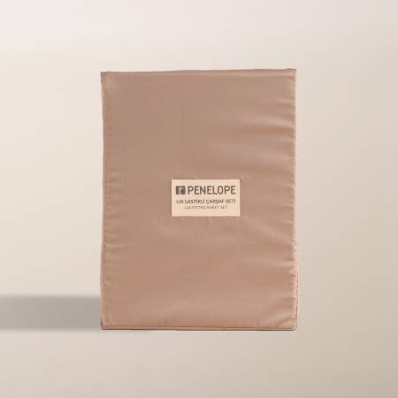 %100 Pamuk Saten Nevresim Seti 240x220 cm Taş - Lia Serisi - Penelope (1)
