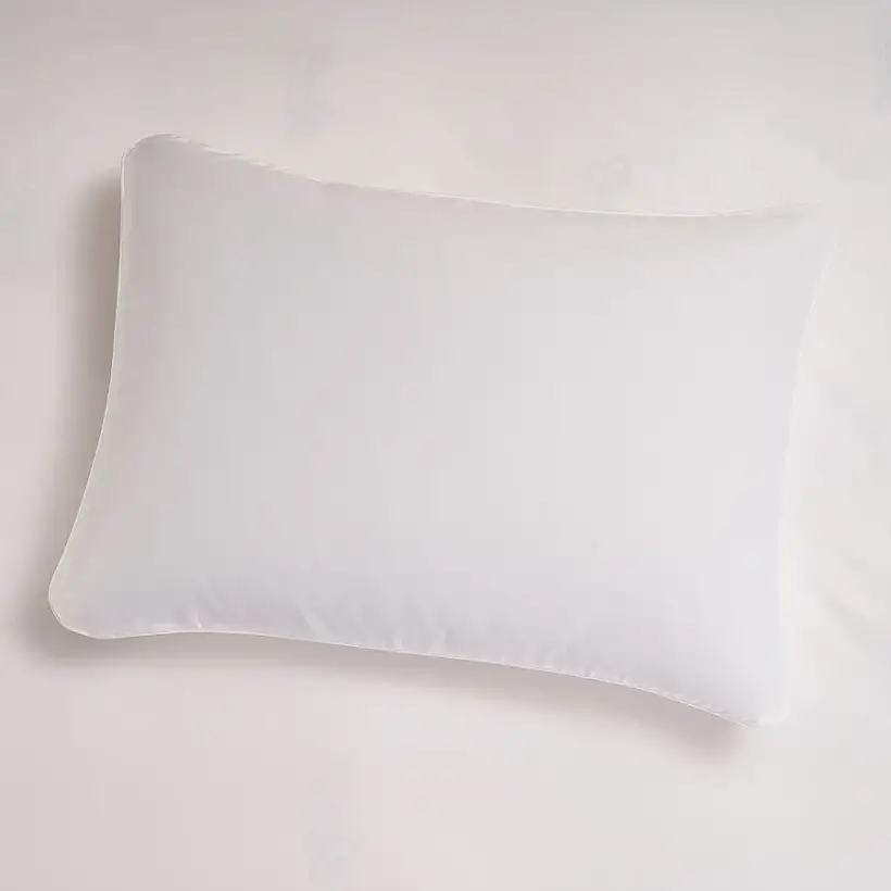 %100 Pamuk Saten 2'li Yastık Kılıfı Beyaz 50x70 cm - Lia Serisi - 
