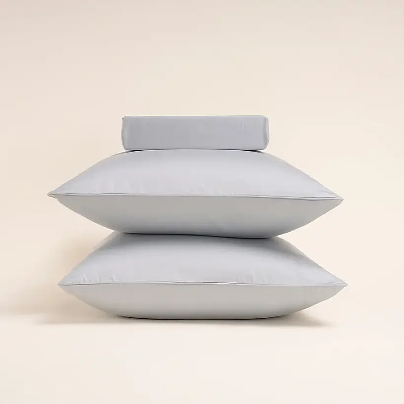 %100 Pamuk Saten 2'li Yastık Kılıfı Mavi 50x90 cm - Lia Serisi - Penelope