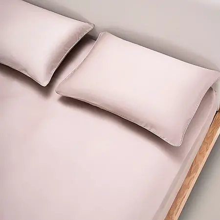 %100 Pamuk Saten 2'li Yastık Kılıfı Taş Rengi 50x90 cm - Lia Serisi - Penelope (1)