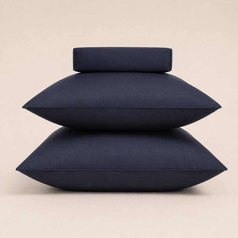 Lia 2'li Yastık Kılıfı 70x70 cm - Lacivert - 