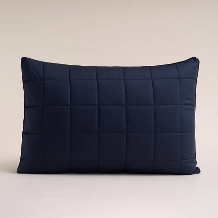 %100 Pamuk Saten Yatak Örtüsü 300x280 cm Lacivert - Lia Serisi - 4