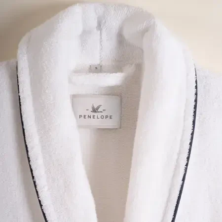 %100 Pamuk Bornoz L Lacivert - Liana Serisi - 3