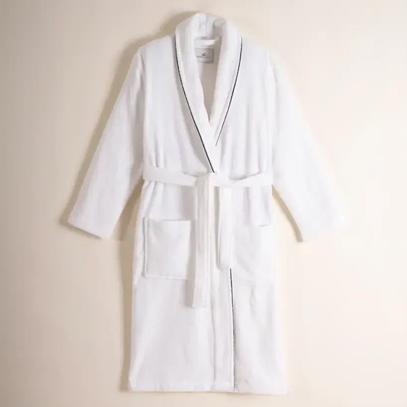 %100 Pamuk Bornoz XXL Lacivert - Liana Serisi - Penelope