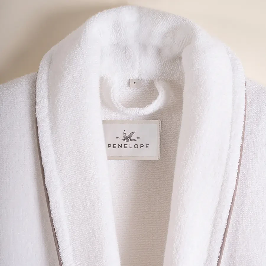 %100 Pamuk Bornoz Taş Rengi XL - Liana Serisi - 3