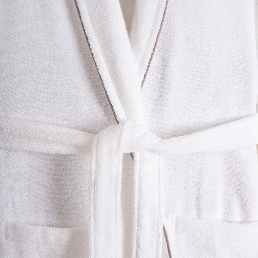 %100 Pamuk Bornoz Taş Rengi XL - Liana Serisi - 5