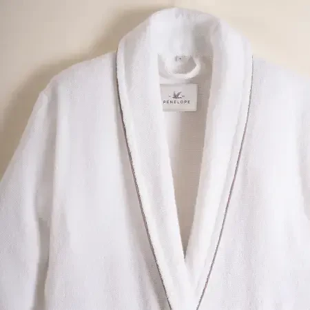 %100 Pamuk Bornoz Taş Rengi XXL - Liana Serisi - Penelope (1)