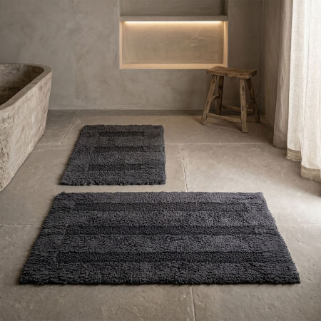 Linea Banyo Paspas Seti - Antrasit 2'li 