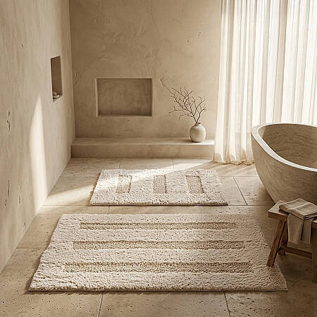 Linea Banyo Paspas Seti - Ekru 2'li - Penelope