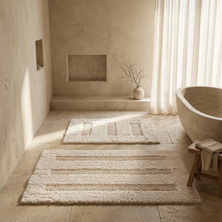Linea Banyo Paspas Seti - Ekru 2'li - 1
