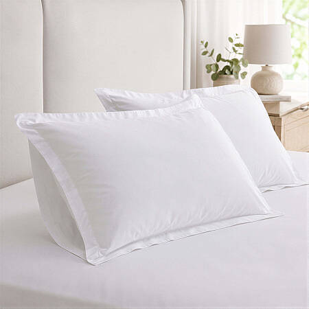 Hotel Collection Linor 2'li Oxford Beyaz Yastık Kılıfı - 50x70 cm - 1