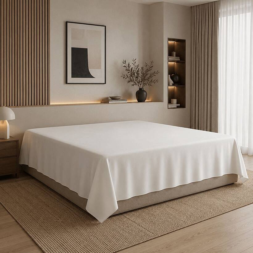 Hotel Collection Linor Beyaz Çarşaf - 180x240 cm - 