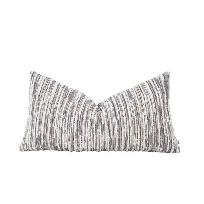 Liora Kırlent Kılıfı 35x70 cm Ekru-Gri - 