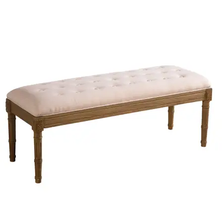 Louvre Bench 120x40x40 cm Krem - Penelope (1)