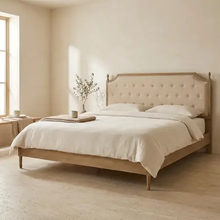 Louvre Karyola 160x200 cm Krem - 1