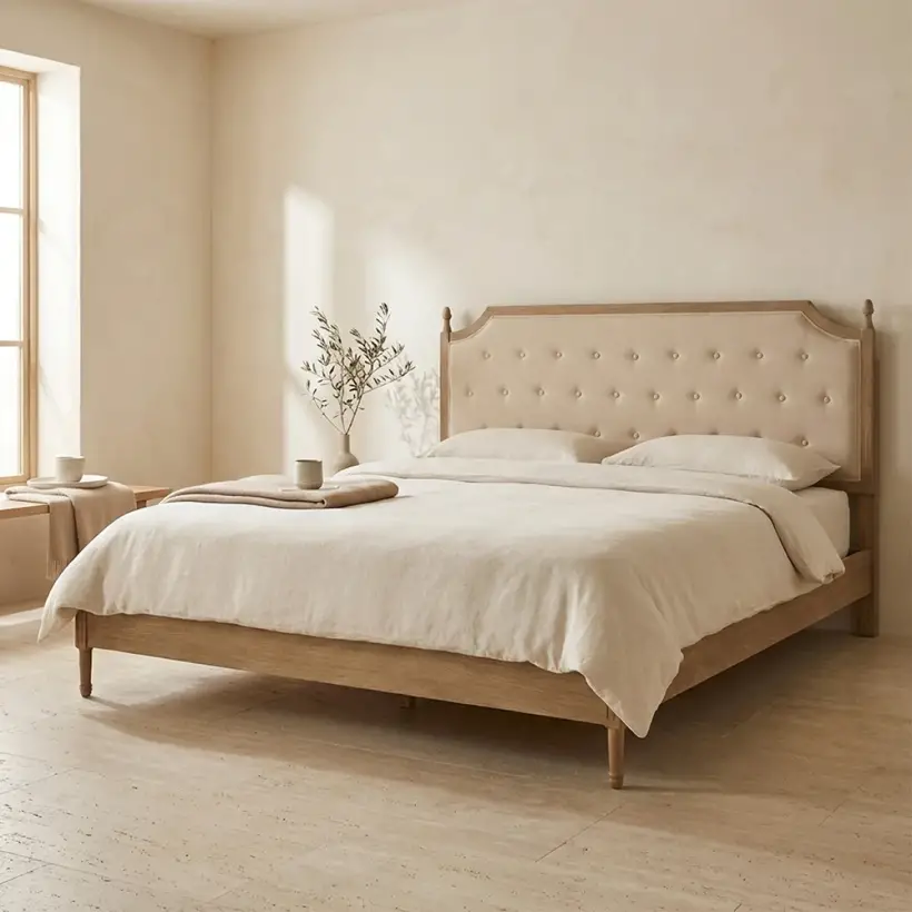 Louvre Karyola 180x200 cm Krem - Penelope