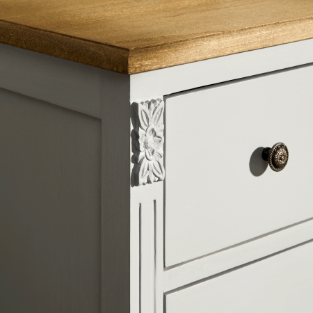 Louvre Şifonyer 80x40x80 cm Gri - Penelope (1)