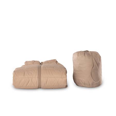 %100 Kaz Tüyü Mont Bej L - Lulu Koleksiyonu - 6