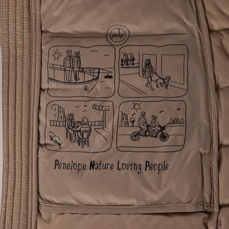 %100 Kaz Tüyü Mont Bej M - Lulu Koleksiyonu - 5