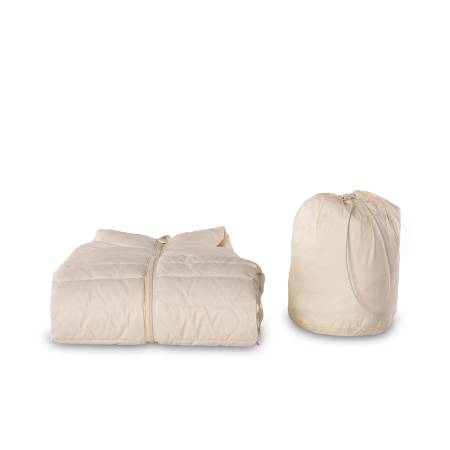 %100 Kaz Tüyü Mont Ekru L - Lulu Koleksiyonu - 6