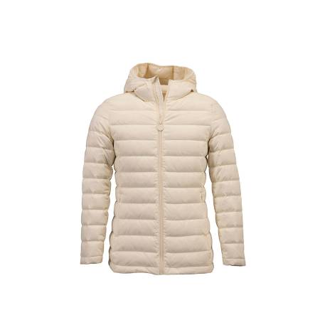 %100 Kaz Tüyü Mont Ekru S - Lulu Koleksiyonu - 1