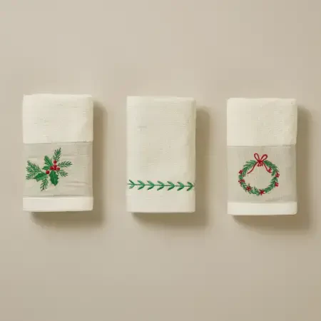 Yılbaşı Temalı %100 Pamuk 3'lü Kutulu Havlu Seti - Merry Box - 3