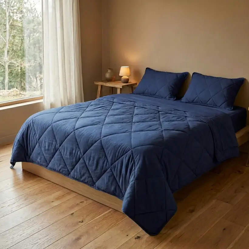 Microfiber Kumaş Çift Kişilik Denim Yastık Yorgan Seti - Colors in Comfort - Penelope