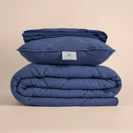 Microfiber Kumaş Tek Kişilik Denim Yastık Yorgan Seti - Colors in Comfort - 1