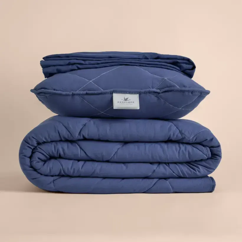 Microfiber Kumaş Tek Kişilik Denim Yastık Yorgan Seti - Colors in Comfort - 