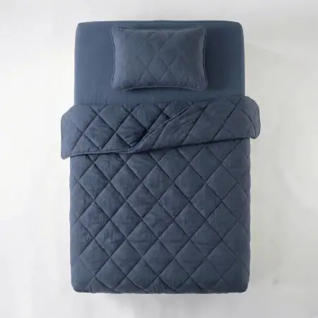 Microfiber Kumaş Tek Kişilik Denim Yastık Yorgan Seti - Colors in Comfort - Penelope (1)