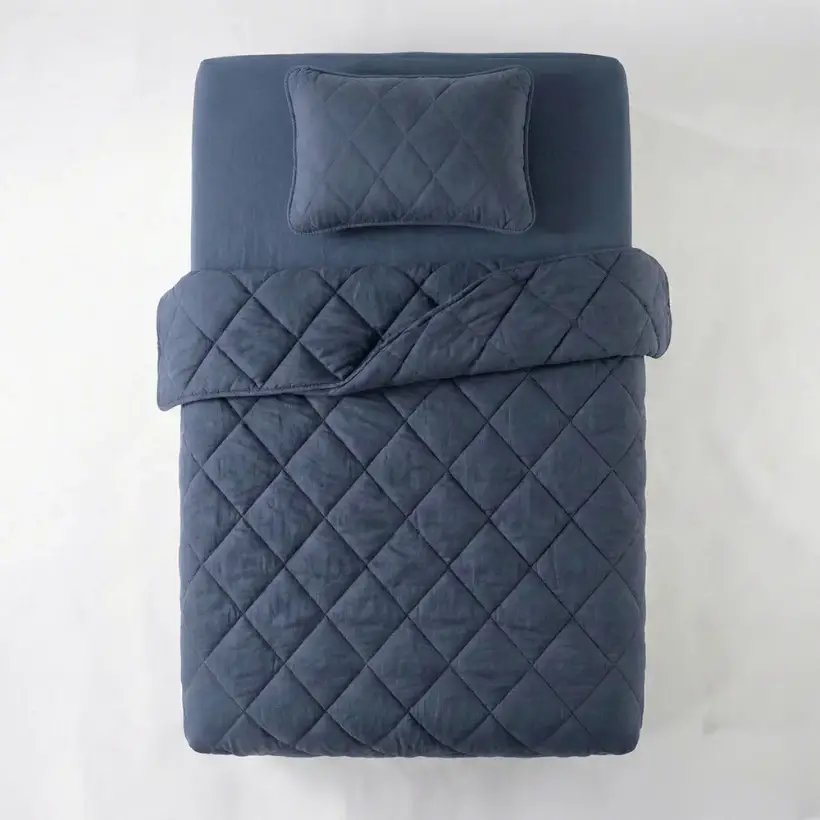 Microfiber Kumaş Tek Kişilik Denim Yastık Yorgan Seti - Colors in Comfort - 
