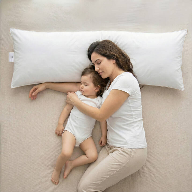 %100 Mikrojel Dolgulu Pamuk Kumaş Yastık 50x140 cm - Coppia Serisi - Penelope