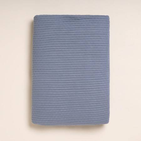 %100 Viskon Çift Kişilik Pike 220x240 cm Denim - Mila Serisi - Penelope (1)