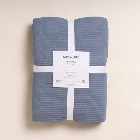 %100 Viskon Çift Kişilik Pike 220x240 cm Denim - Mila Serisi - 4