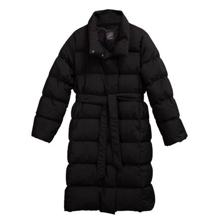 %100 Kaz Tüyü Mont Siyah XL - Mona Koleksiyonu - 1