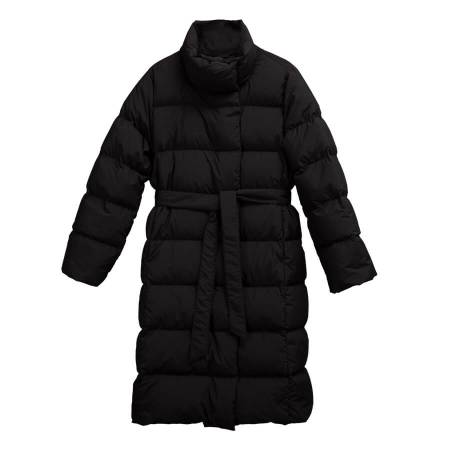 %100 Kaz Tüyü Mont Siyah XXL - Mona Koleksiyonu - 5