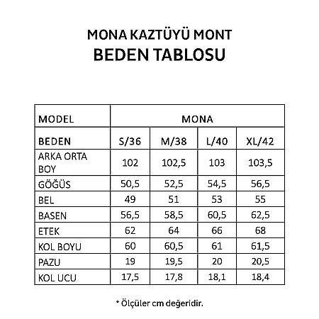 %100 Kaz Tüyü Mont Siyah - Mona Koleksiyonu - 10