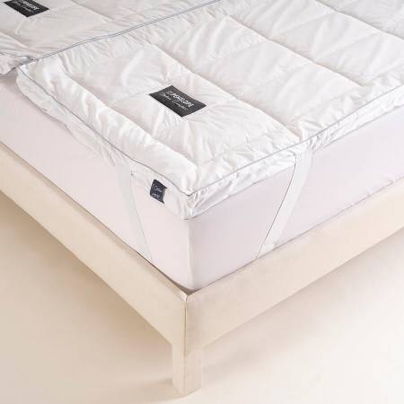 %100 Pamuk Yün Fermuarlı 2'ye Ayrılabilen Topper 200x200 cm - Nature Comfort Serisi - Penelope