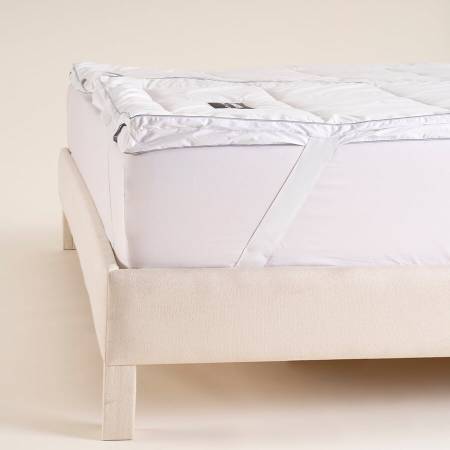 %100 Pamuk Yün Fermuarlı 2'ye Ayrılabilen Topper 200x200 cm - Nature Comfort Serisi - Penelope (1)