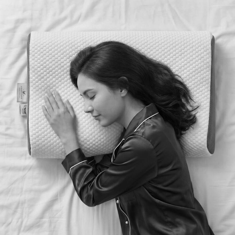 Ortopedik Boyun ve Omuz Destekleyici Hava Kanallı Karbon Yastık - Neck Therapy - Penelope