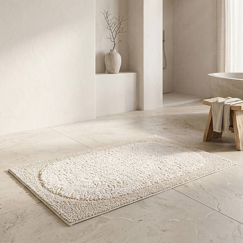 Nira Banyo Paspası Ekru - 60x100 cm - 