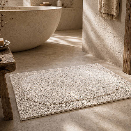 Nira Banyo Paspası Ekru - 60x100 cm - Penelope