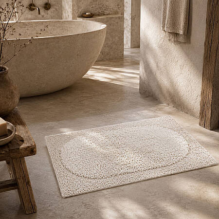 Nira Banyo Paspası Ekru - 60x100 cm - 3
