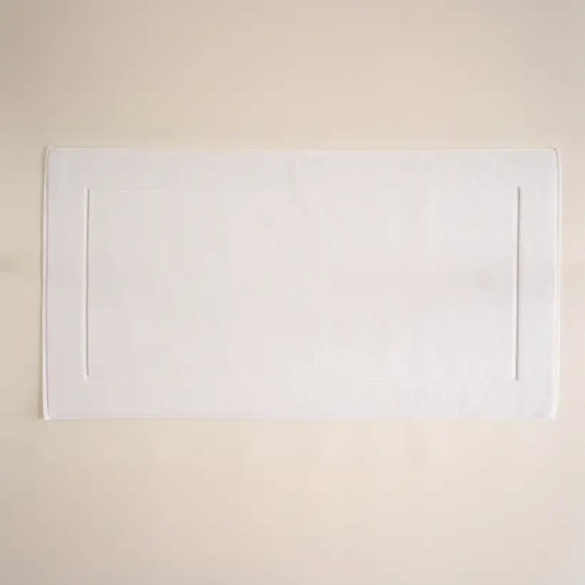 %100 Pamuk Banyo Paspası 60x110 cm Beyaz - Noa Serisi - Penelope