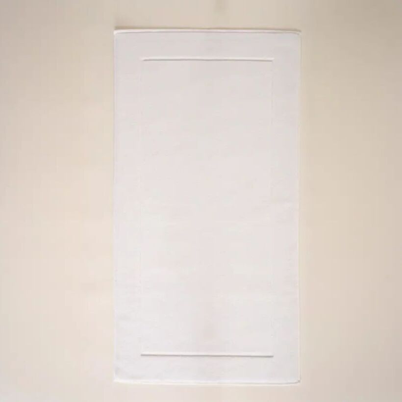 %100 Pamuk Banyo Paspası 60x110 cm Beyaz - Noa Serisi - 