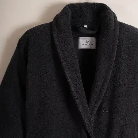 %100 Pamuk Bornoz L Antrasit - Noa Serisi - 2