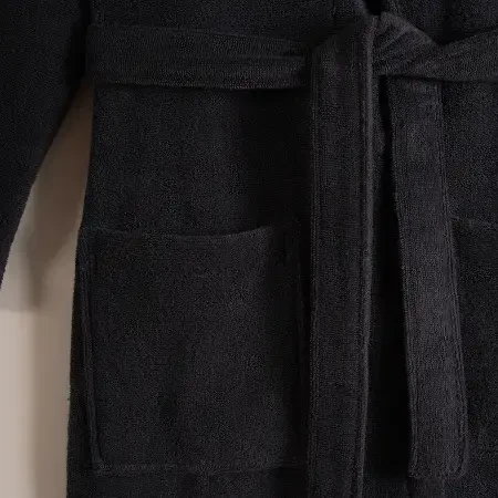 %100 Pamuk Bornoz L Antrasit - Noa Serisi - 5