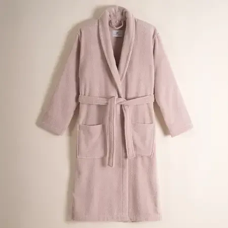 %100 Pamuk Bornoz L Pudra - Noa Serisi - 1