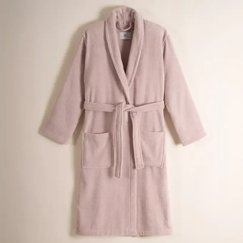 %100 Pamuk Bornoz L Pudra - Noa Serisi - Penelope